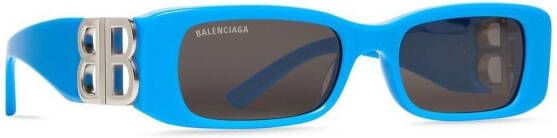 Balenciaga Eyewear Zonnebril met rechthoekig montuur Blauw