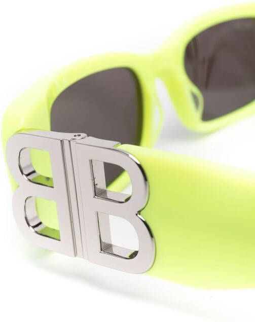 Balenciaga Eyewear Zonnebril met rechthoekig montuur Geel
