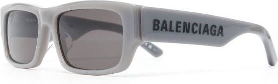 Balenciaga Eyewear Zonnebril met rechthoekig montuur Grijs