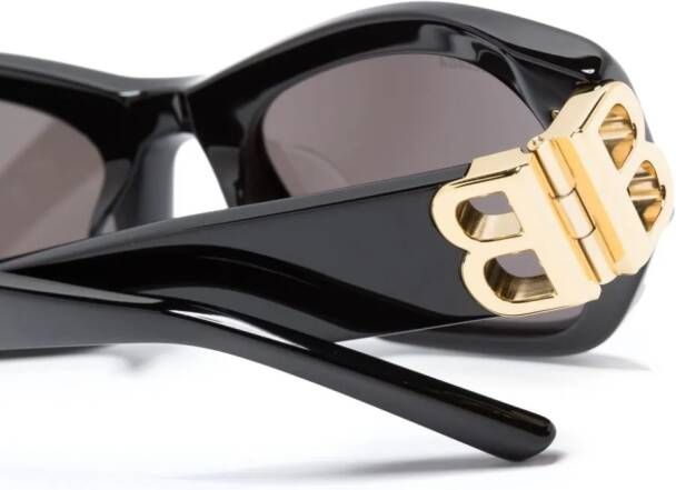 Balenciaga Eyewear Zonnebril met rechthoekig montuur Zwart