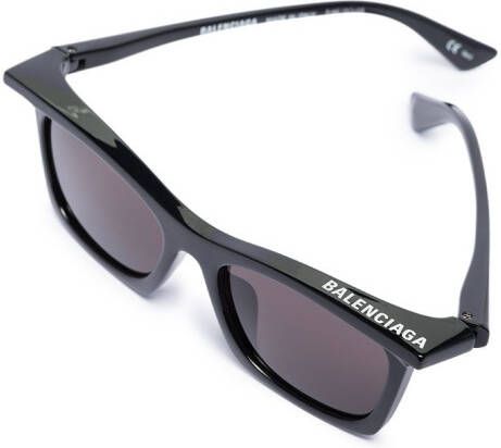 Balenciaga Eyewear Zonnebril met rechthoekig montuur Zwart