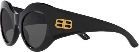 Balenciaga Eyewear Zonnebril met rond montuur Zwart