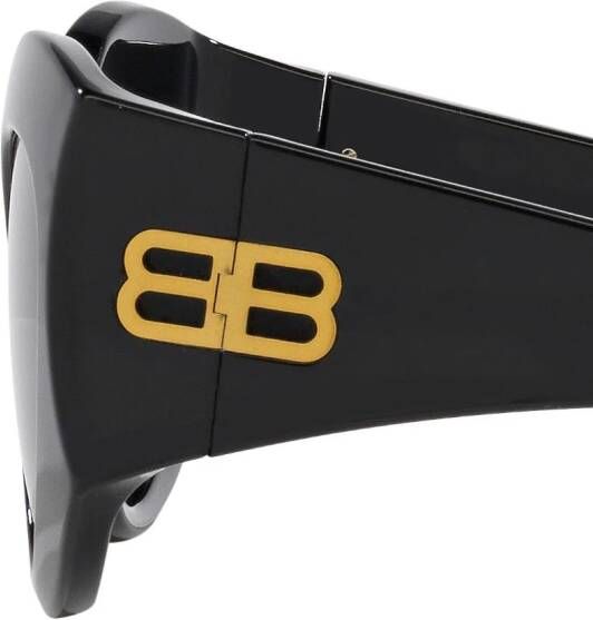 Balenciaga Eyewear Zonnebril met rond montuur Zwart