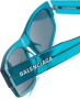 Balenciaga Eyewear Zonnebril met vierkant montuur Blauw - Thumbnail 2