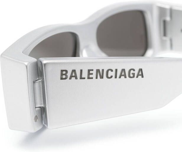 Balenciaga Eyewear Zonnebril met vierkant montuur Zilver