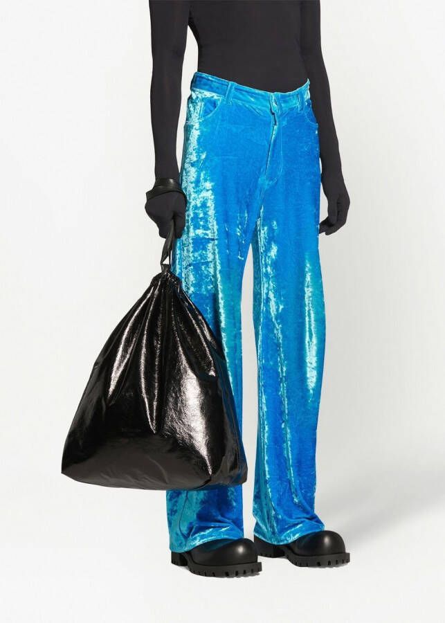 Balenciaga Fluwelen broek Blauw