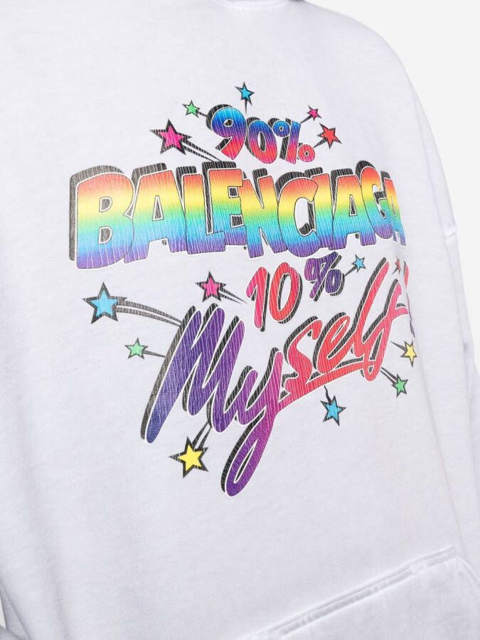 Balenciaga Hoodie met logoprint Grijs