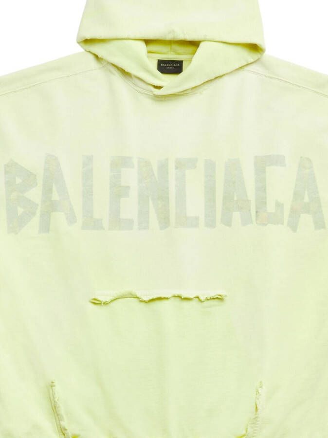 Balenciaga Hoodie met logoprint Geel