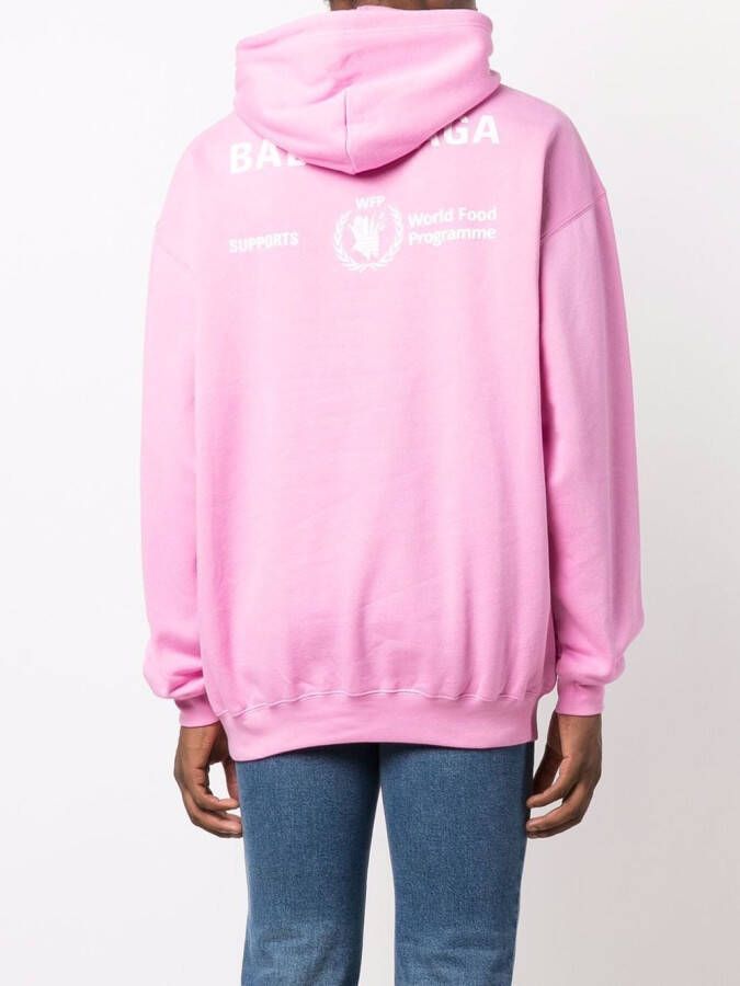 Balenciaga Hoodie met logoprint Roze