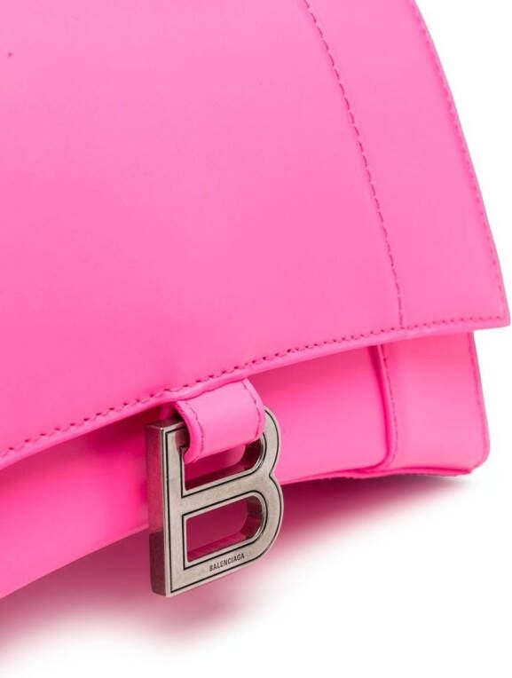 Balenciaga Hourglass schoudertas met logo Roze