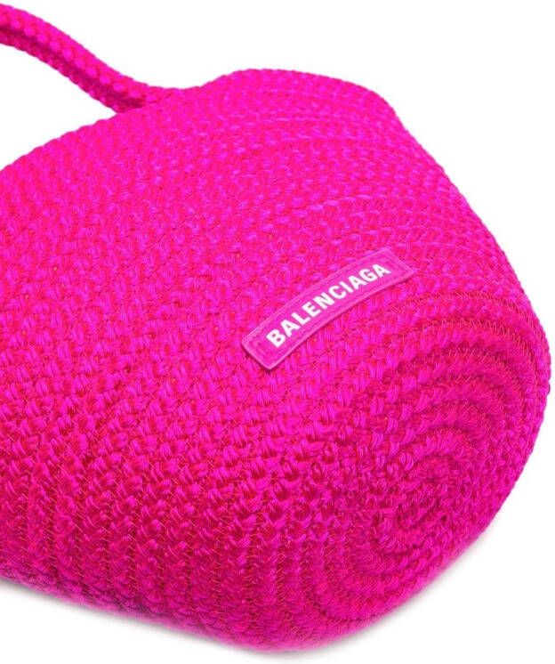 Balenciaga Ibiza shopper met logopatch Roze