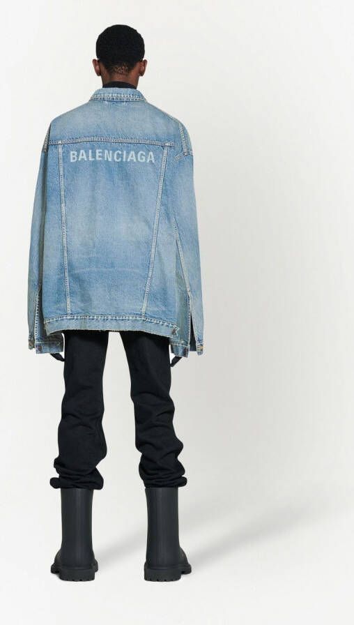 Balenciaga Jack met logoprint Blauw