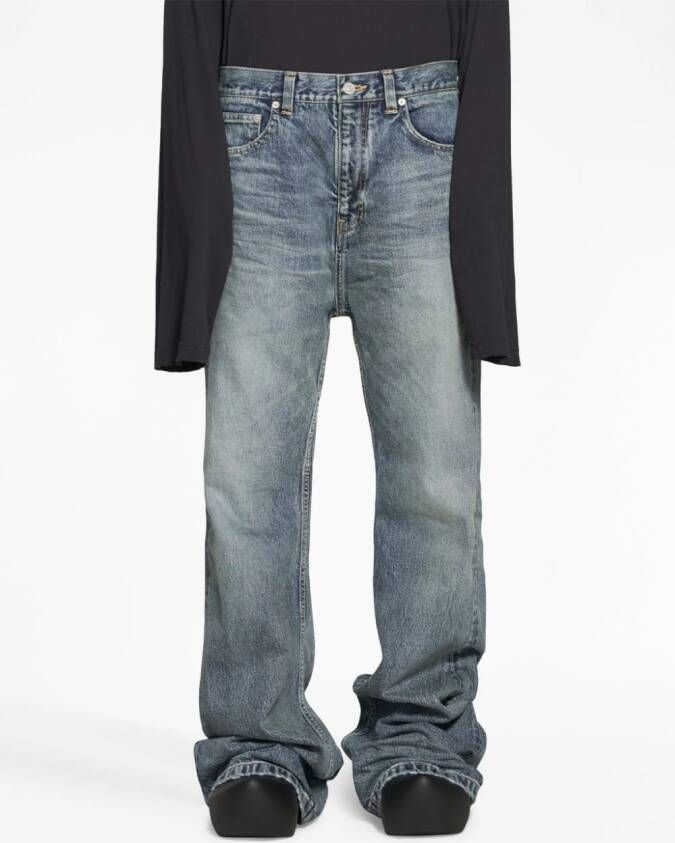 Balenciaga Jeans met wijde pijpen Blauw
