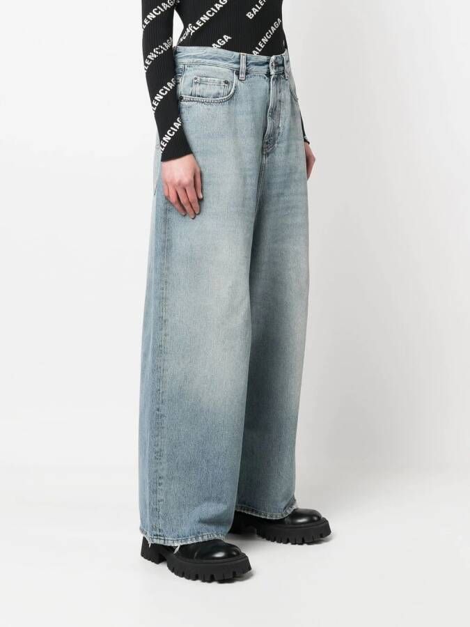 Balenciaga Jeans met wijde pijpen Blauw