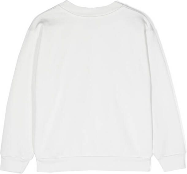 Balenciaga Kids Sweater met logoprint Wit