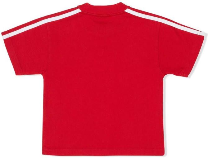 Balenciaga Kids T-shirt met zijstreep Rood