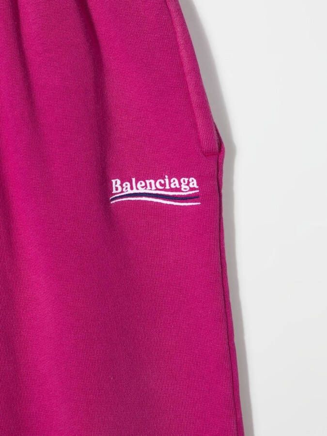Balenciaga Kids Trainingsbroek met print Roze