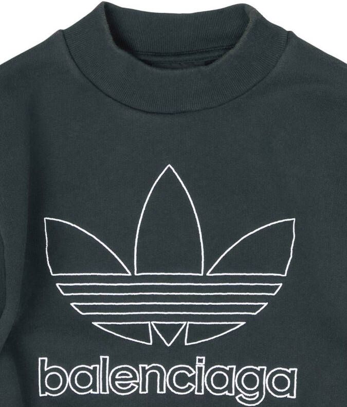 Balenciaga Kids x Adidas sweater met ronde hals Groen