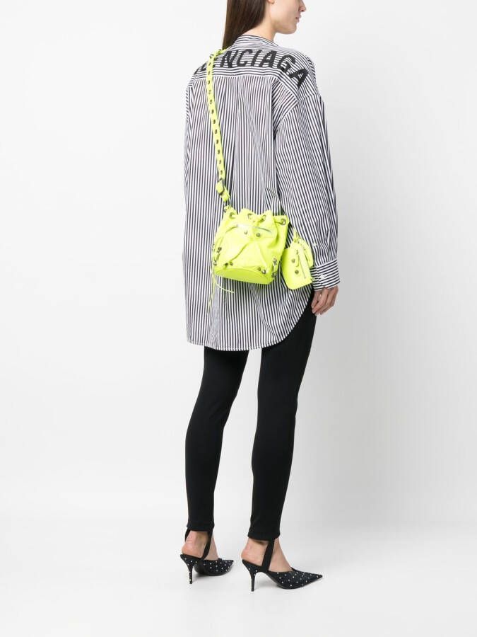 Balenciaga Le Cagole kleine bucket-tas Geel
