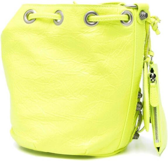 Balenciaga Le Cagole kleine bucket-tas Geel