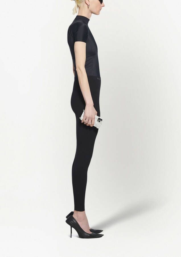 Balenciaga Legging met logoband Zwart