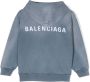 Balenciaga Kids Hoodie met logoprint Blauw - Thumbnail 2