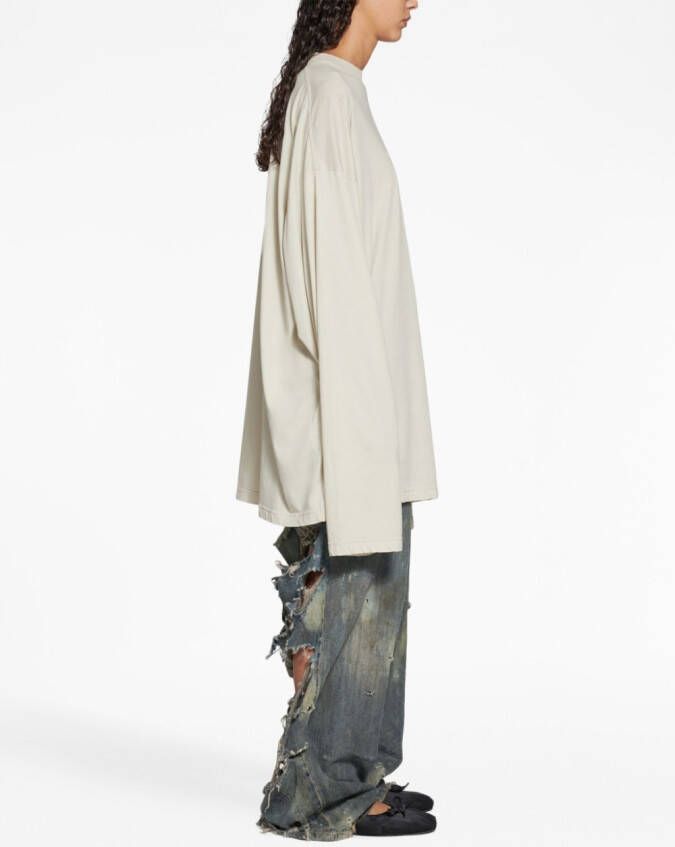 Balenciaga T-shirt met logoprint Beige