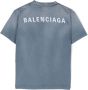 Balenciaga Kids T-shirt met logoprint Blauw - Thumbnail 2