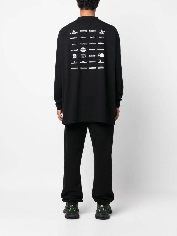 Balenciaga Sweater met logoprint Zwart