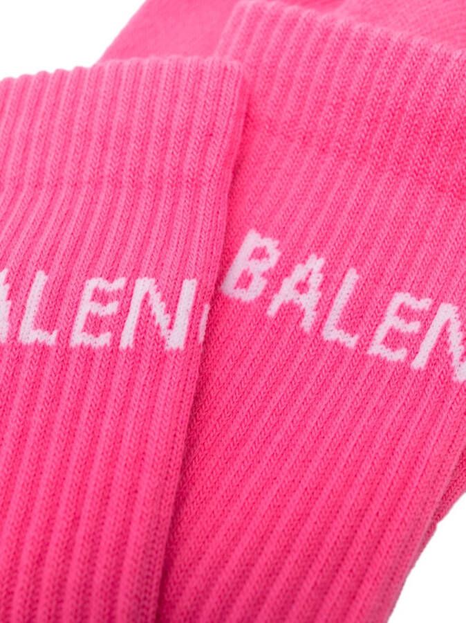 Balenciaga Sokken met logoprint Roze