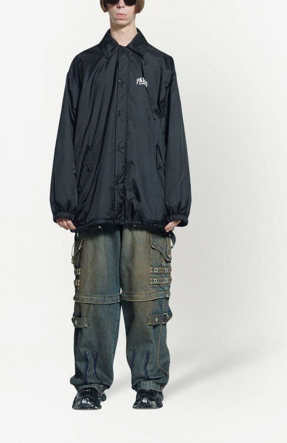 Balenciaga Shirtjack met logoprint Zwart