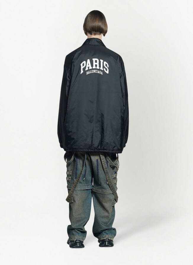 Balenciaga Shirtjack met logoprint Zwart