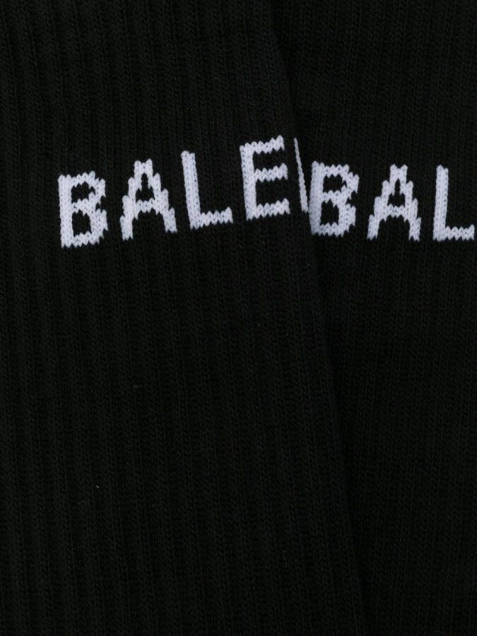 Balenciaga logo sokken Zwart