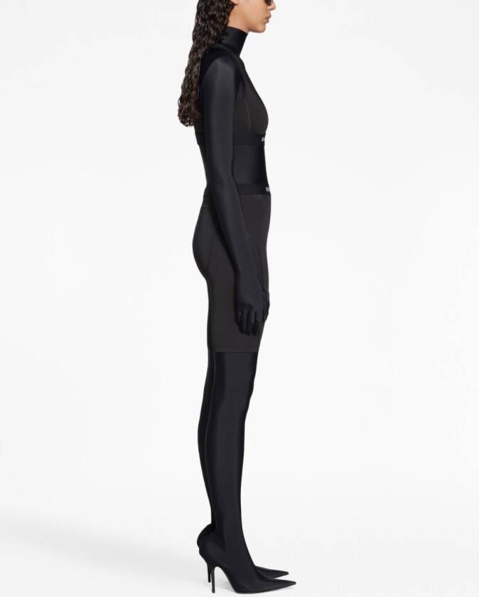 Balenciaga Shorts met logoband Zwart
