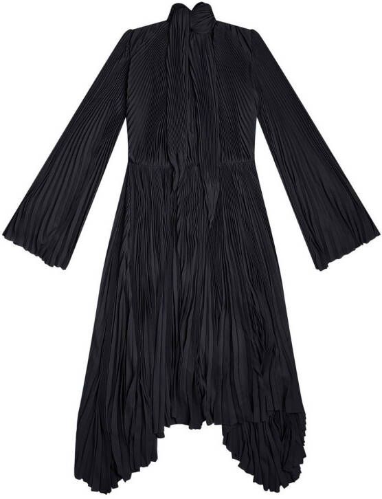 Balenciaga Midi-jurk met lange mouwen Zwart