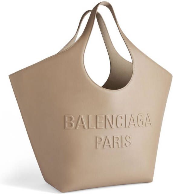 Balenciaga Mary-Kate leren shopper Beige