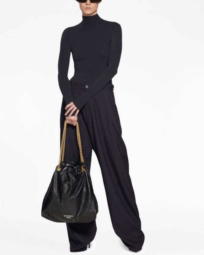 Balenciaga Crush medium shopper Zwart