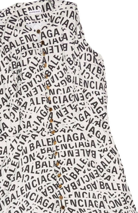 Balenciaga Midi-jurk met logoprint Grijs