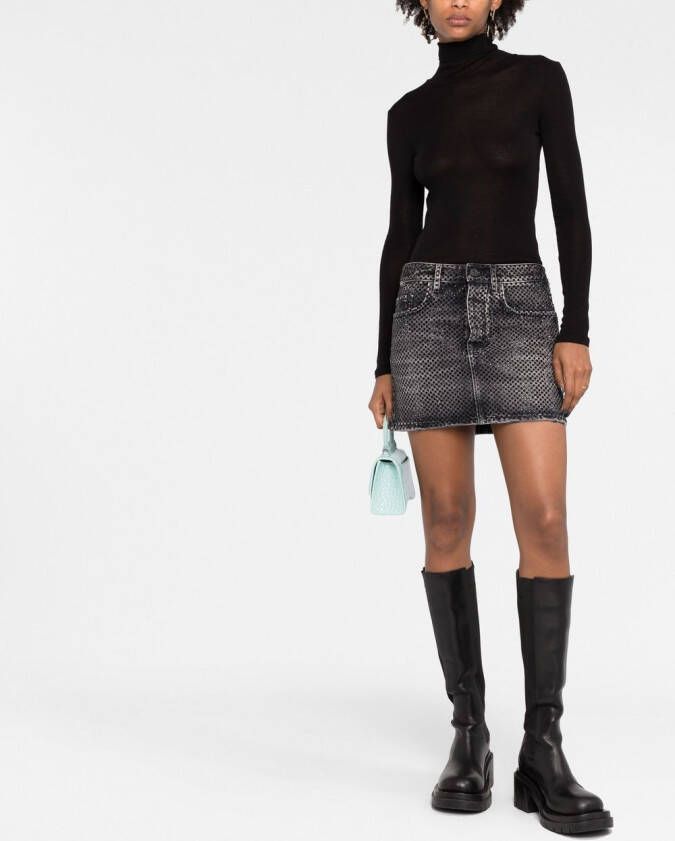 Balenciaga Mini-rok met lage taille Zwart