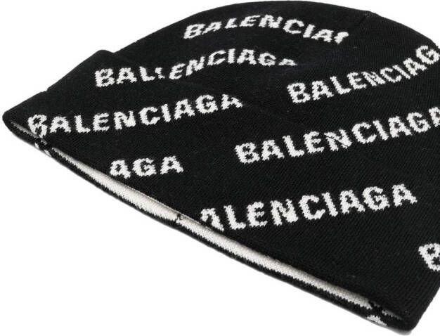 Balenciaga Muts met logoprint Zwart