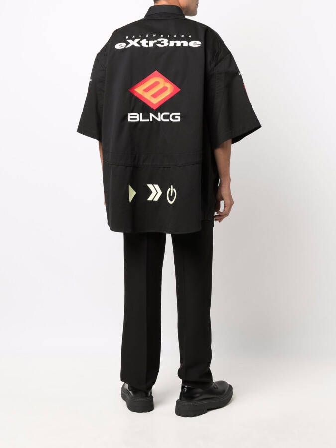 Balenciaga Overhemd met korte mouwen Zwart