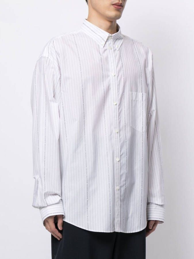 Balenciaga Overhemd met krijtstreep Wit