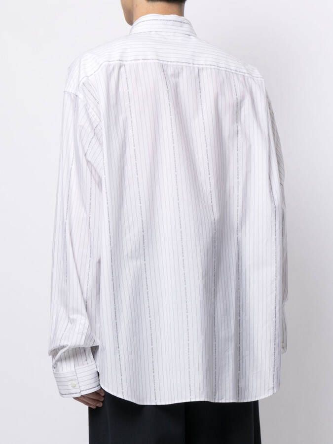 Balenciaga Overhemd met krijtstreep Wit
