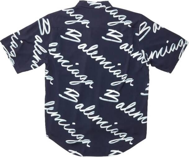 Balenciaga Overhemd met logoprint Blauw