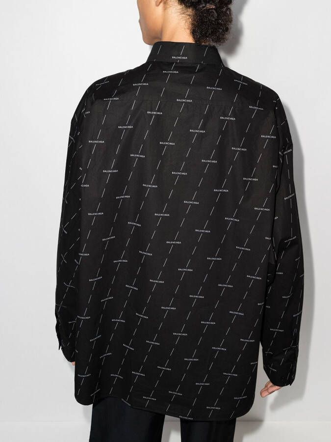 Balenciaga Overhemd met logoprint Zwart