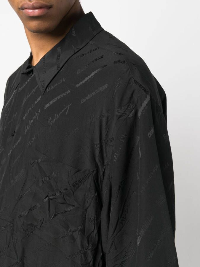 Balenciaga Overhemd met monogram Zwart