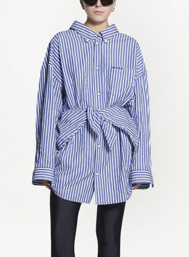 Balenciaga Oversized blouse Blauw
