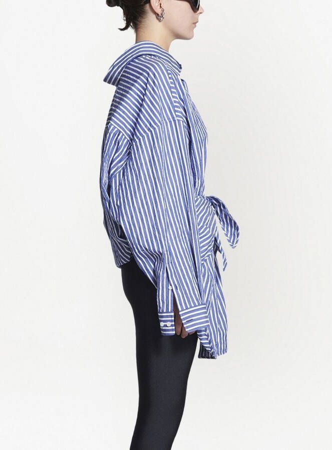 Balenciaga Oversized blouse Blauw