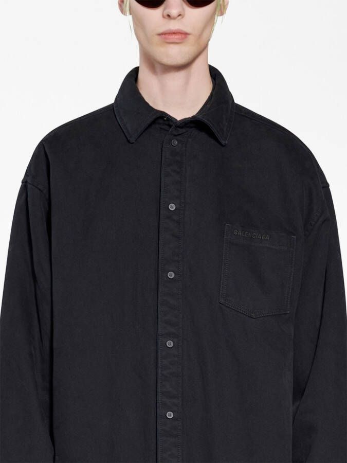 Balenciaga Denim overhemd Zwart