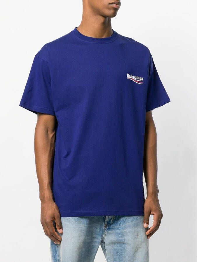Balenciaga Oversized T-shirt Blauw